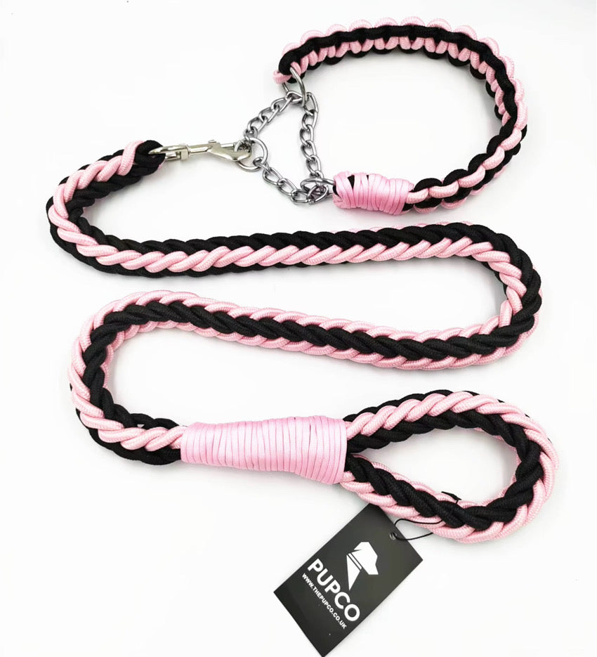 Paracord Rope Lead Set - Anti pull - Two tone colour