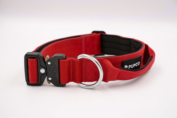 Performance collar with handle 4CM - Red