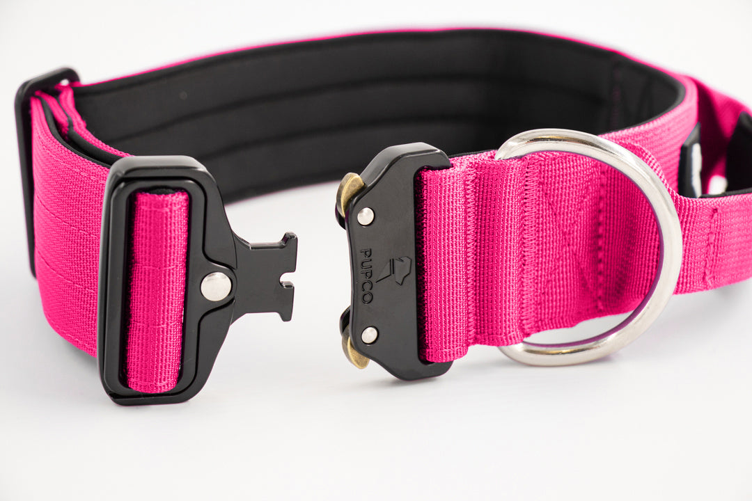 Performance collar with handle 5CM - Rose pink
