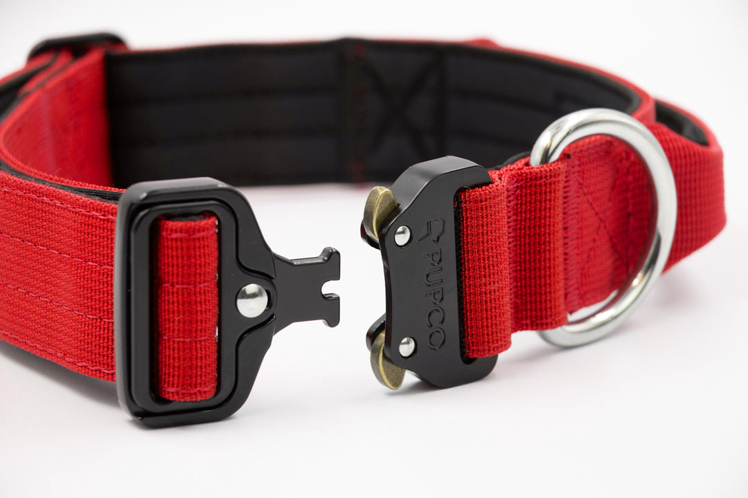 Performance collar with handle 4CM - Red