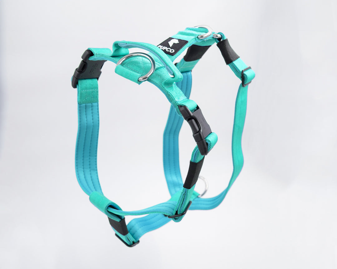 Ultra Harness Turquoise - Heavy Duty Anti Pull Dog Harness UK | Thepupco